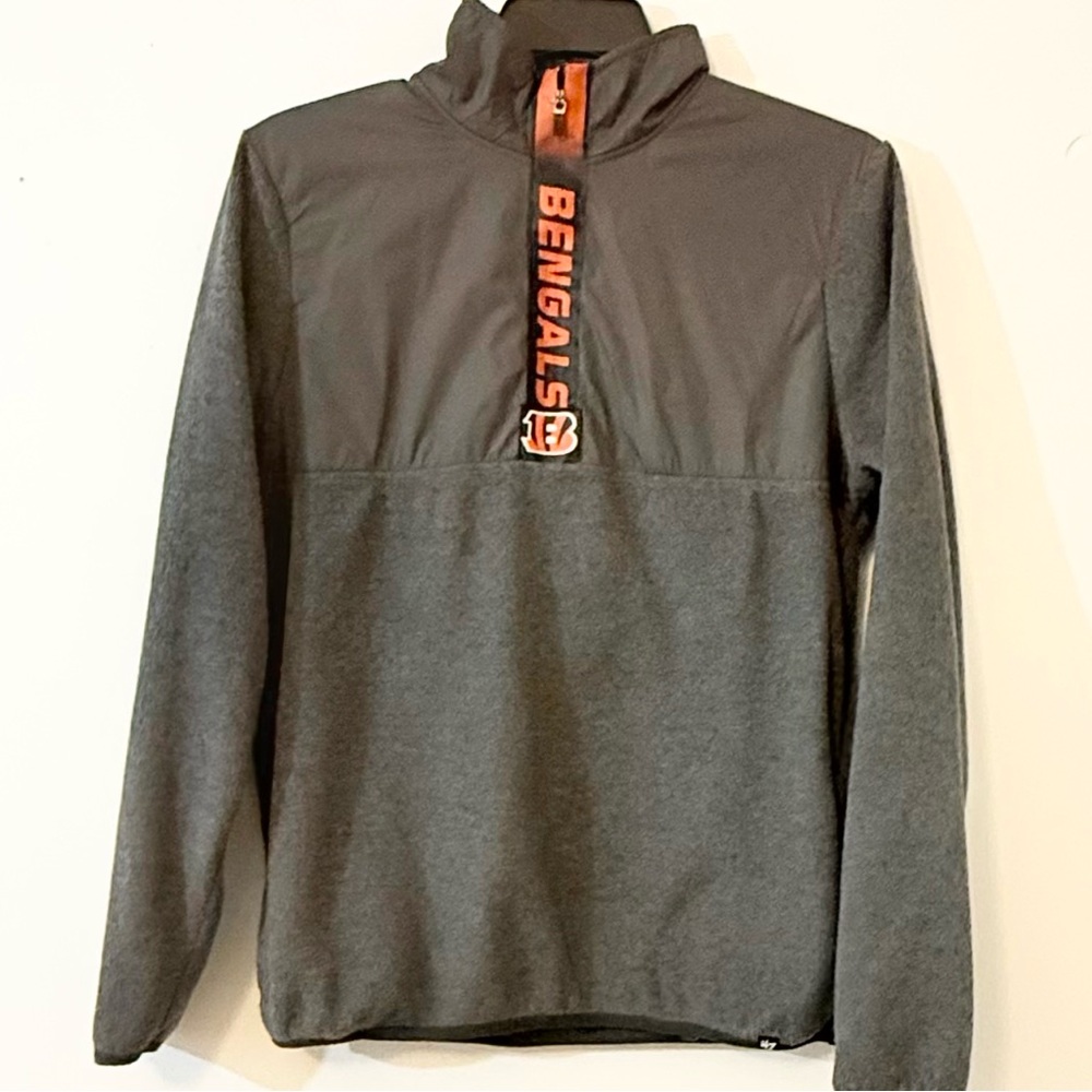Cincinnati Bengals ’47 Brand Quarter-Zip Pullover Fleece Jacket Men’s M